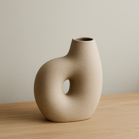 Vase en céramique Japandi “Kumo” – Déco minimaliste naturelle