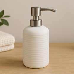 Distributeur de savon Japandi “Nami” – Salle de bain minimaliste