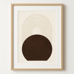 Affiche murale Japandi “Lumi” – Illustration minimaliste apaisante